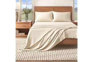 Great Bay Home Flannel Sheet Set Queen Size - 100% Turkish Cotton, Double-Brushed, Winter Bed Sheets - Ultra-Soft, Cozy, 4-Piece Bedding Set (Pristine Ivory)