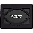 Alltravel External Solid State Drive Bumper Sleeve for Samsung T5 Portable 250GB 500GB 1TB 2TB SSD USB 3.0 External Solid State Drives, Super Strong Bumper Anti Shock, Shake and Drop (Black)