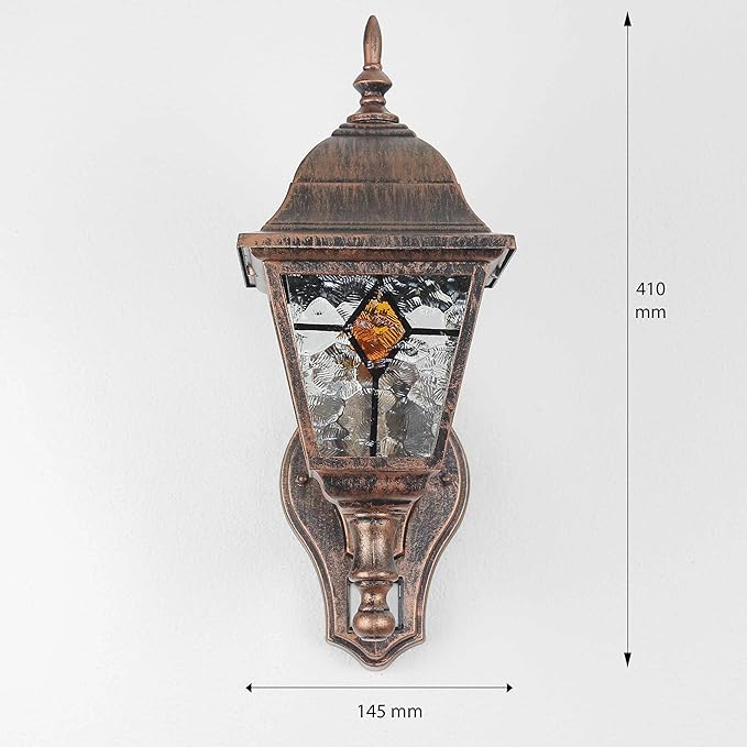 Aussenleuchte Mit Bewegungsmelder Kupfer Antik H 40cm E27 Sensor Beleuchtung Haus Wand Balkon Terrasse Amazon De Beleuchtung