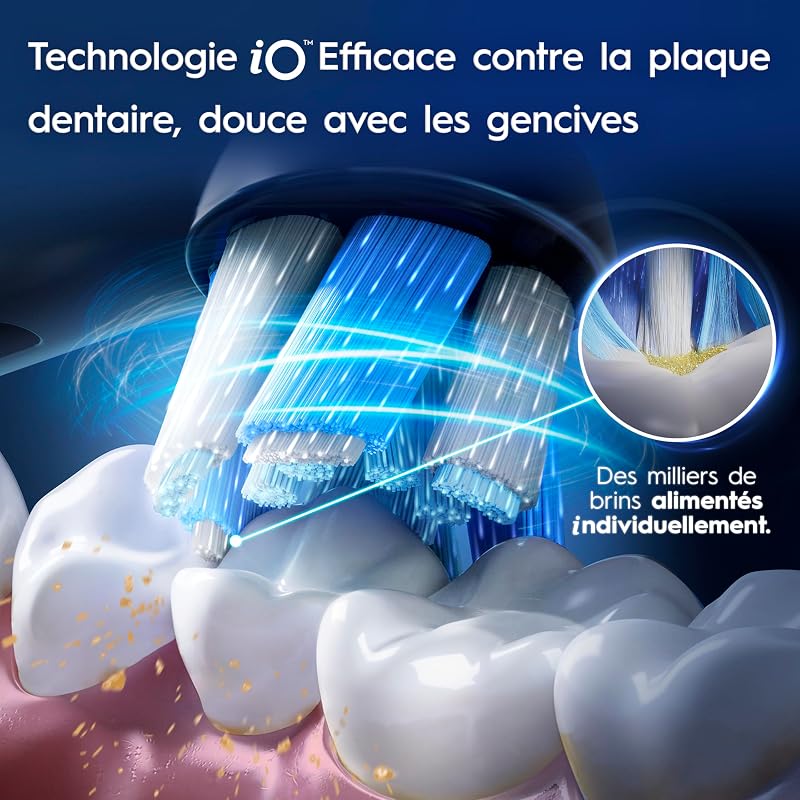 iO 9 Brosse À Dents Électrique Pour Adultes, Rose Quartz, Édition Spéciale, 7 Modes De Brossage Avec Blancheur Et Soin Des Gencives, 1 Brossette De Recharge, 1 Chargeur, 1 Étui De Voyage