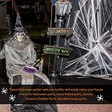 Jsdoin 60g Halloween Spider Web Decoration with 30 Spiders Stretchable Cobwebs view 6