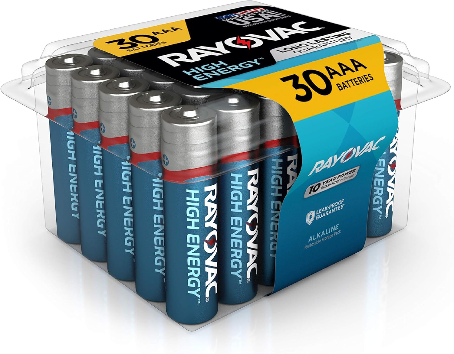 30pk AAA batteries rayovac alkaline batteries (012800496945)