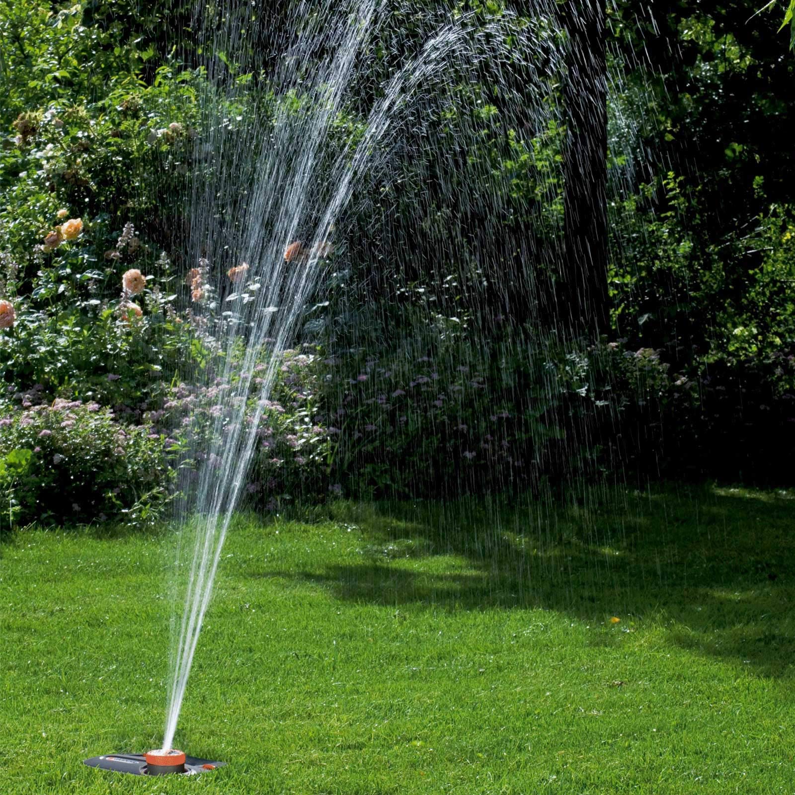 Gardena Sprinklersystem Vielflächen-Versenkregner AquaContur automatic: Rasensprinkler für die Bewässerung unregelmäßig geformter Rasenflächen bis 350 m², 25 - 360° Beregnungssektor (1559-29) 2
