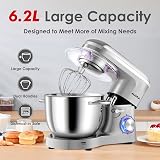 Aucma Stand Mixer 6.2L 1400W Tilt-Head with Dough Hook Wire Beater view 2
