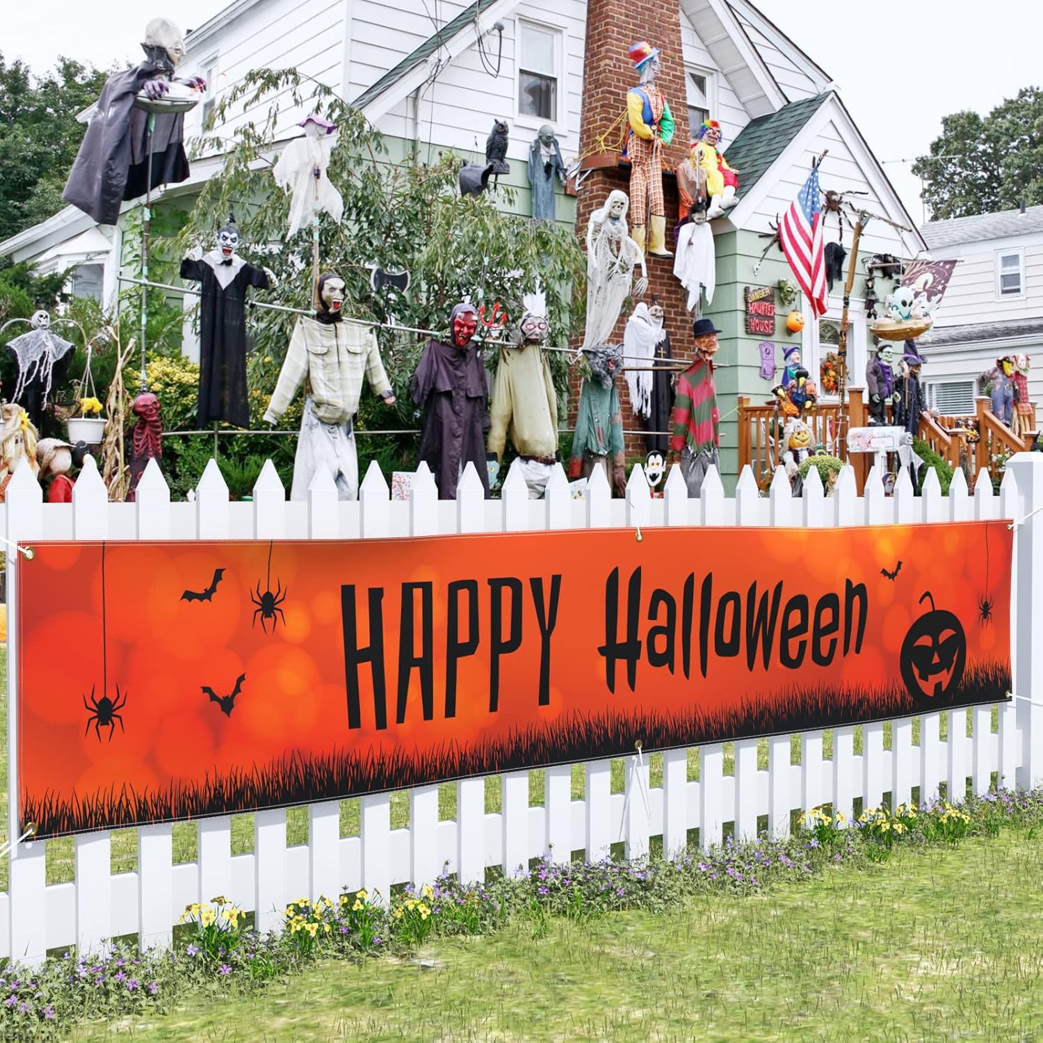 Flags - Happy Halloween Decorations Banner Large 120