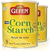 Gefen Corn Starch 100% Pure, 16oz, Resealable Lid, (2 Pack, Total 2 Lbs) Gluten Free Thickener, Just One Ingredient, Cornstarch