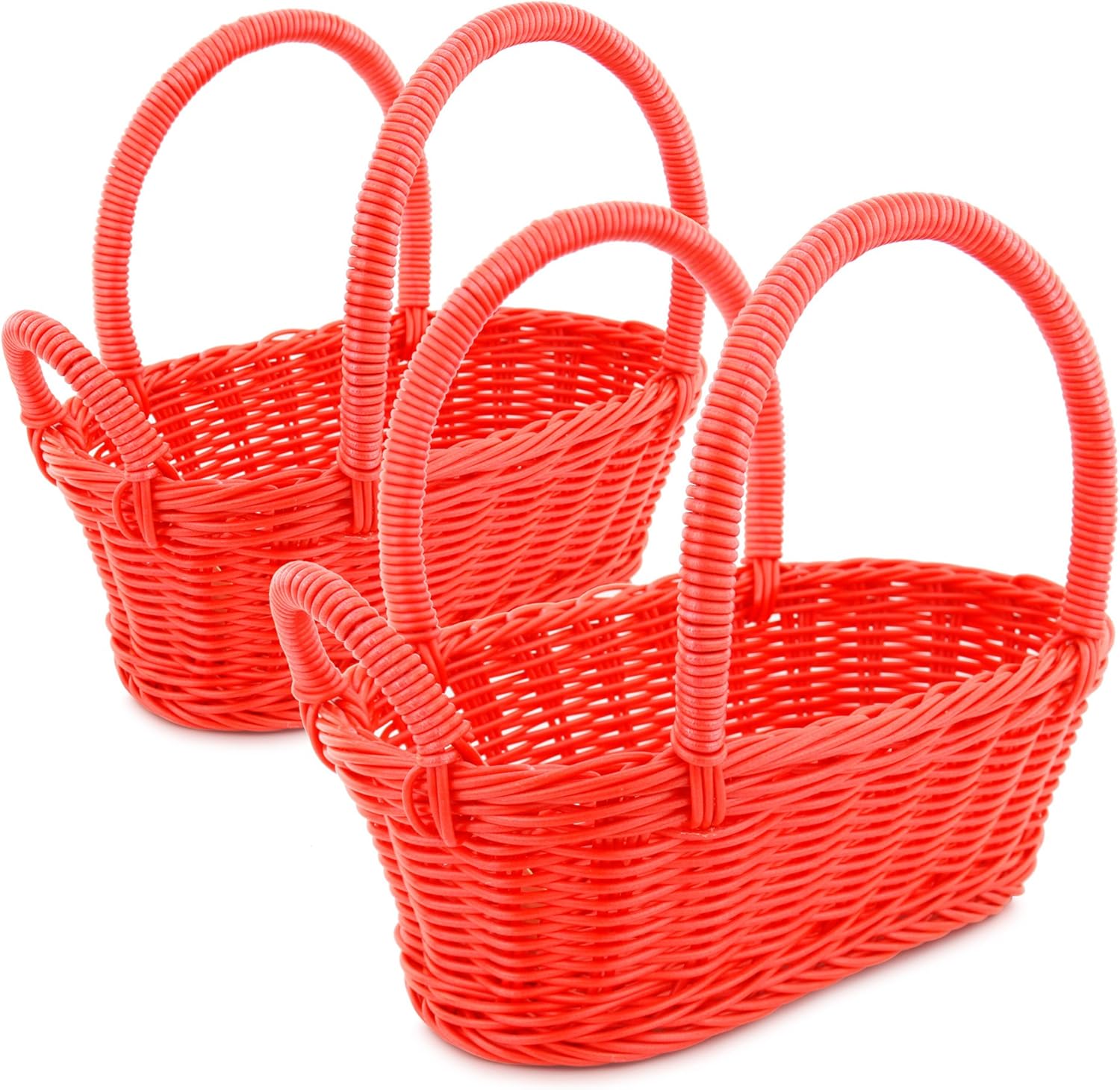 Colorbasket Wine Bottle Basket - Red, Set of 2