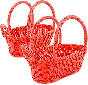 Colorbasket Wine Bottle Basket - Red, Set of 2