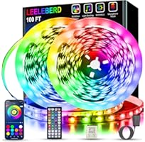 Leeleberd LED Strip Lights 100ft RGB