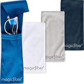 MagicFiber Soft Microfiber Glasses &amp; Sunglasses Pouch Case, Eyeglass Bag | Built-In Cleaning Cloth, Slim Eye Sleeve or Jacket for Men &amp; Women, Reading Glasses