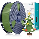 SUNLU 3D Printer Filament PLA Plus 1.75mm, SUNLU Neatly Wound PLA Filament 1.75mm PRO, PLA+ Filament for Most FDM 3D Printer, Dimensional Accuracy +/- 0.02 mm, 1 kg Spool(2.2lbs), Olive Green