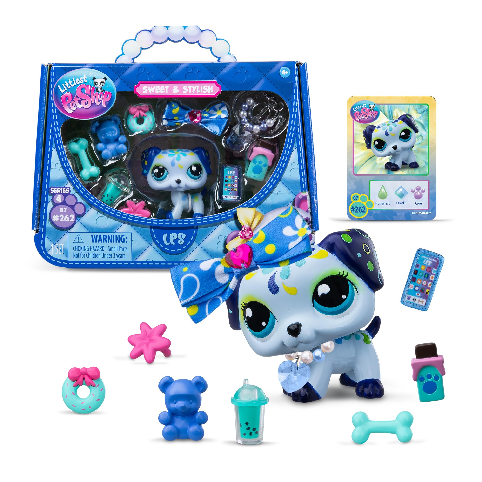 Littlest Pet Shop Series 4 Sweet And Stylish Deluxe Dalmatian | Contains 1 LPS Mini Pet Toy 9 Accessories 1 Collector Card And 1 Virtual Code | Collectable Toys For Girls And Boys