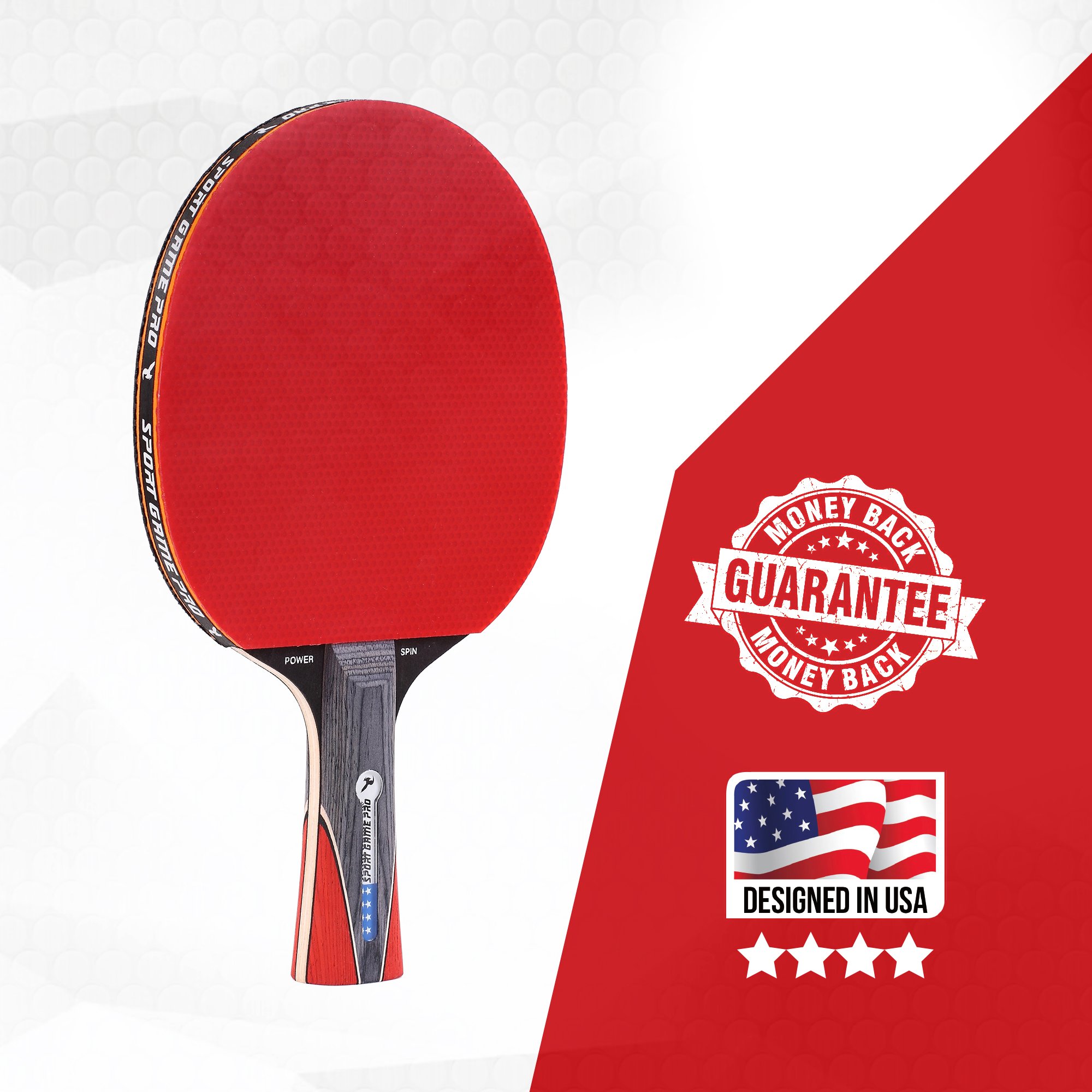 Galleon Ping Pong Paddle JT700 With Killer Spin With Case