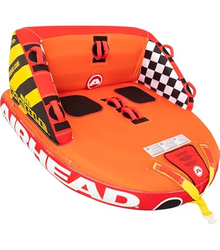 thumbnail image 2 of AIRHEAD Orb Towable Tube Rope Performance Booster Ball - Orange/Yellow With KWIK-TEK 2 of 4
