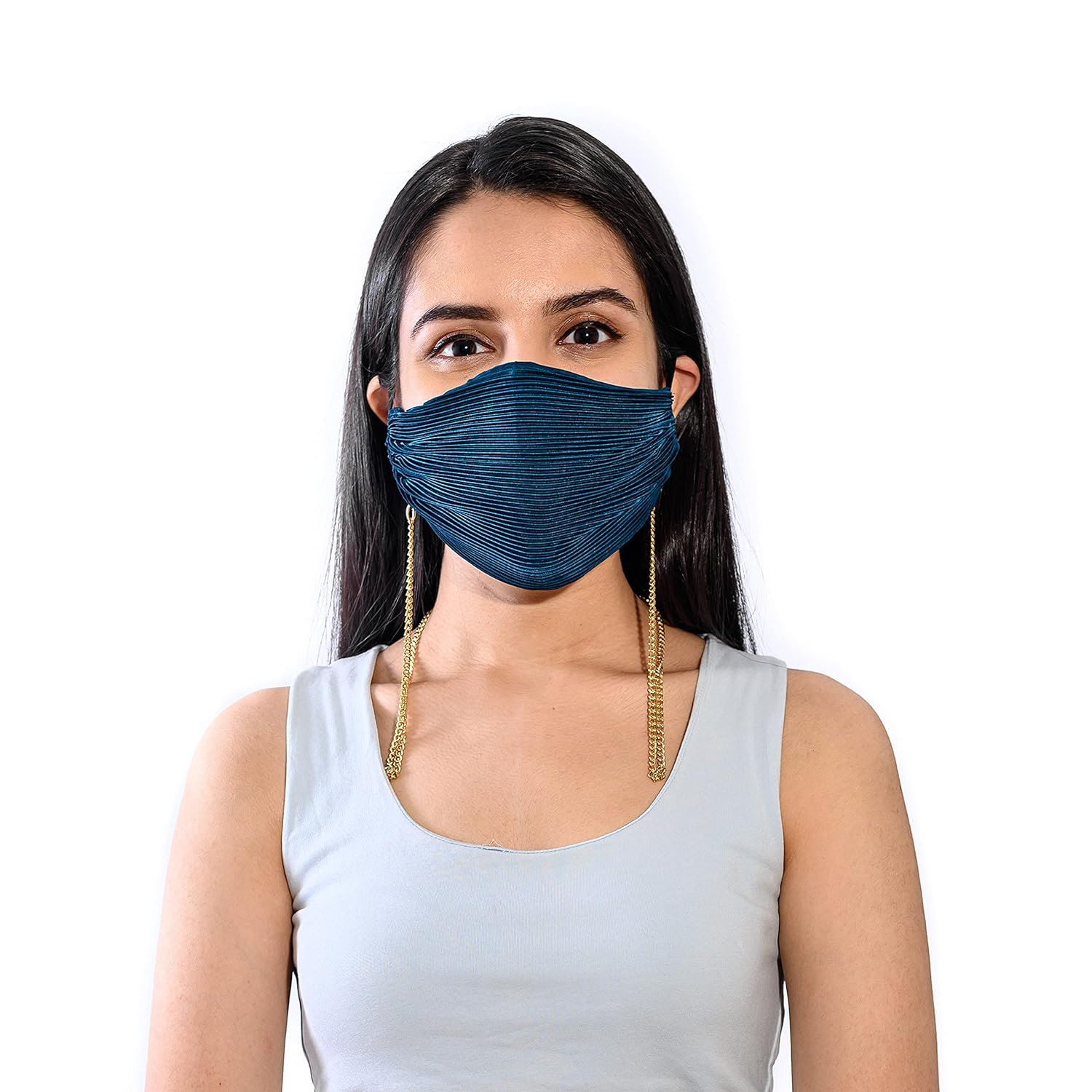 Spotlight Mask with chains 3 Ply Satin masks with Detachable Chains. Washable, Breathable and