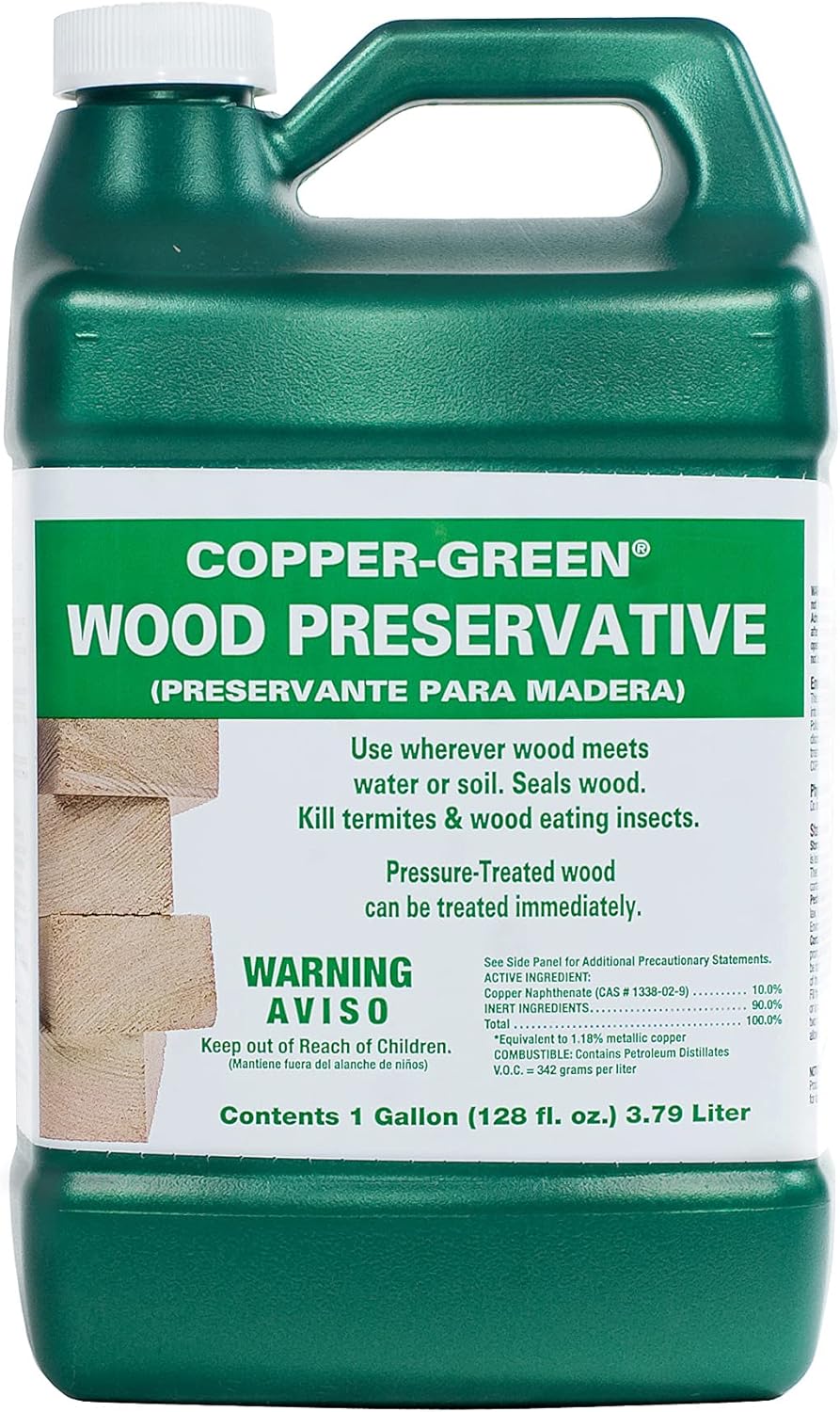 Green Products Co 30001 Copper Green Wood Preservative 1 Gallon Household Wood Stains Amazon Com