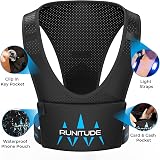 Runitude Running Phone Holder Vest Chest Pouch Light Straps Key Clip view 2