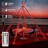 Ollny 10m 100 LED Red Fairy Lights Outdoor Waterproof with Remote view 4