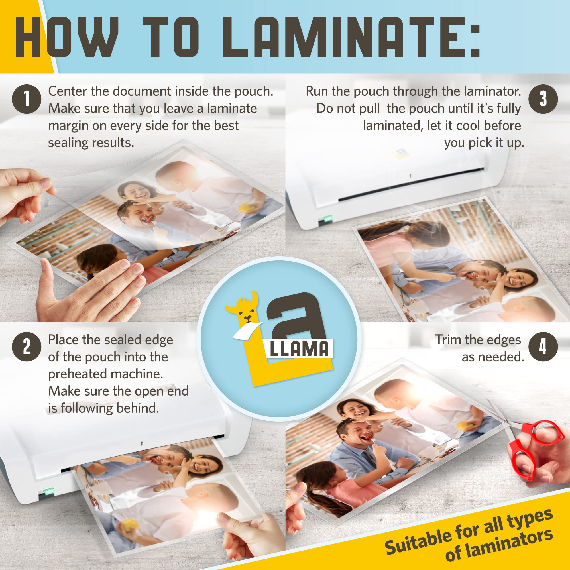 Matte Thermal Laminating Pouches 9 x 11.5 Inches, 3 Mil Thick, 30 Pack, Letter Size Laminating Sheets 8.5 x 11