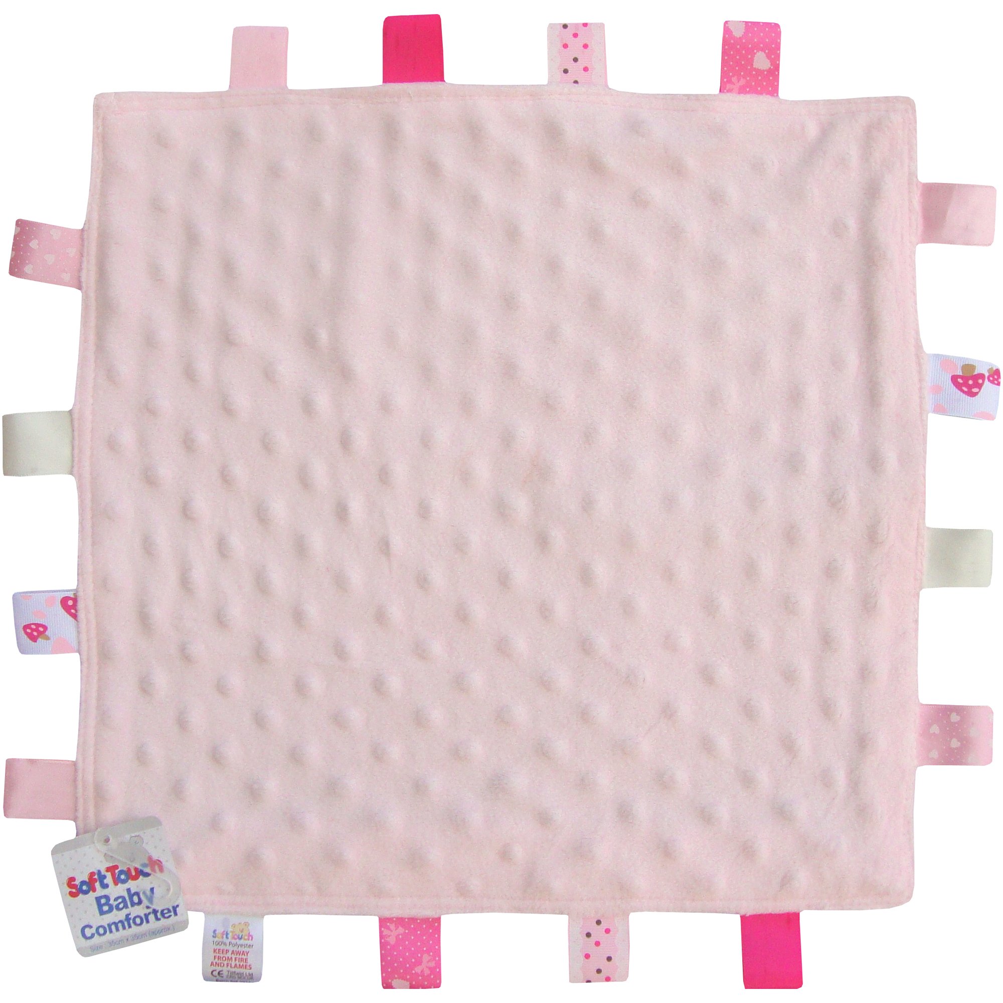 Baby Super Soft Deluxe Comforter Blanket with Satin Ribbons (Pink)