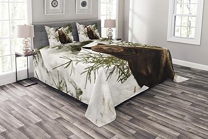 Amazon.com: Lunle Nature Coverlet Set King Size, Wild Big ...