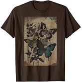 Fairy Grunge Aesthetic Retro Botanical Butterfly T-Shirt