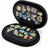 PinFolio Go Pin Display Bag, Lightweight & Compact Sports & Disney Pin Book Designed for Loungefly Backpacks & Easy Trading Up to 40 1-Inch Enamel Pins (Black)