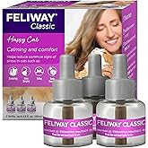 FELIWAY Classic Cat Calming Pheromone Diffuser Refill - 3 Pack | Reduces Cat Stress‑Related Behaviors Like Spraying, Scratching, Hiding, 90 Day Supply