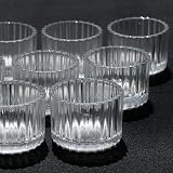 Vohocandle Glass Tealight Holders Set of 24 5x3.5 cm Ribbed Clear Glass view 8