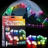 Brightz GlobeBrightz LED Globe Lights, Color Changing, 16.4 ft, USB Powered | Glamping tent lights; cycle the rainbow or pick a solid color; for camping, hammocks, patios &amp; campsites; weather resistant