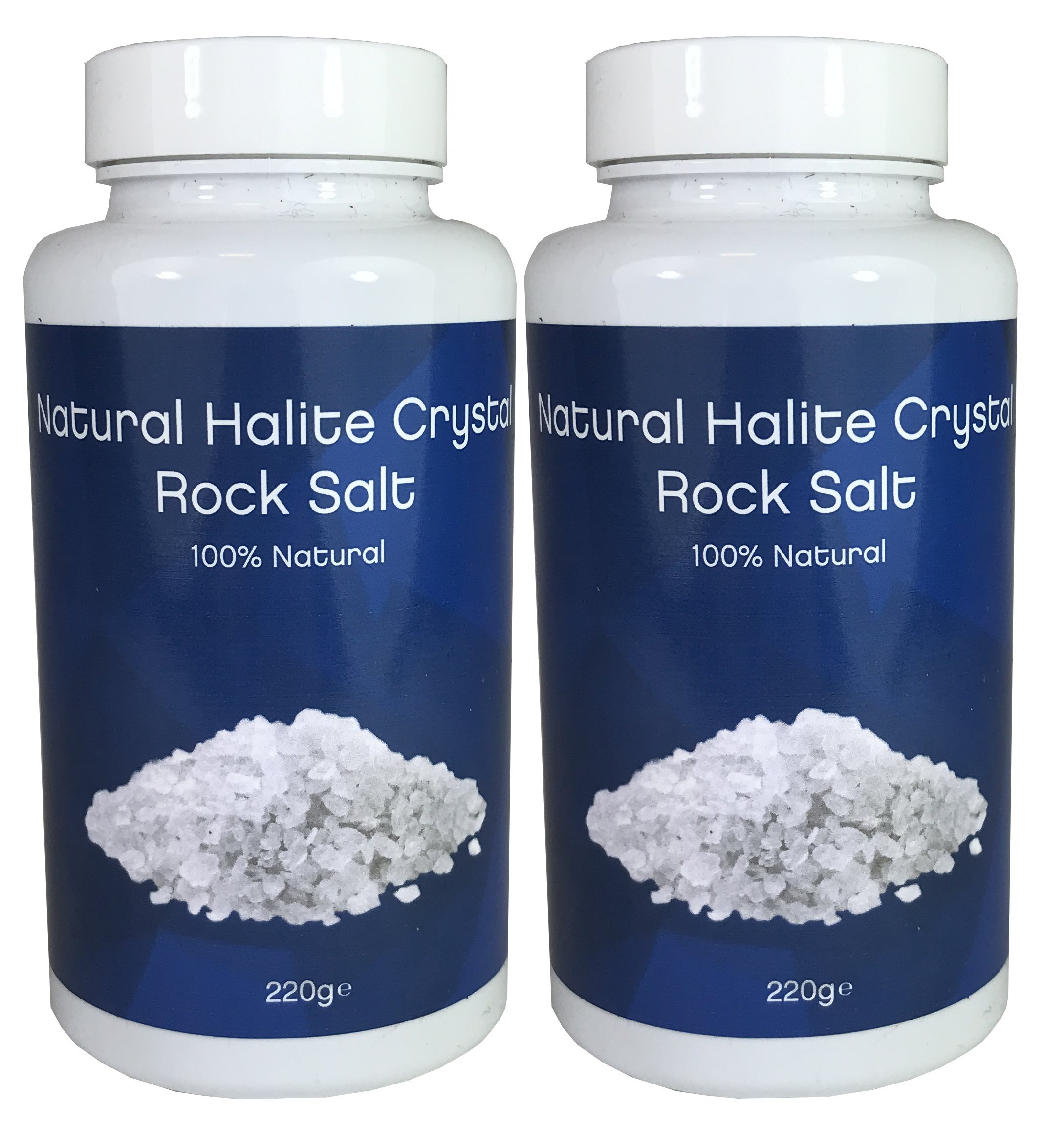 2x Natural Halite Crystal Rock Salt 220 Grams