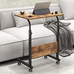 SogesHome 23.6 inches Adjustable Mobile Bed Table