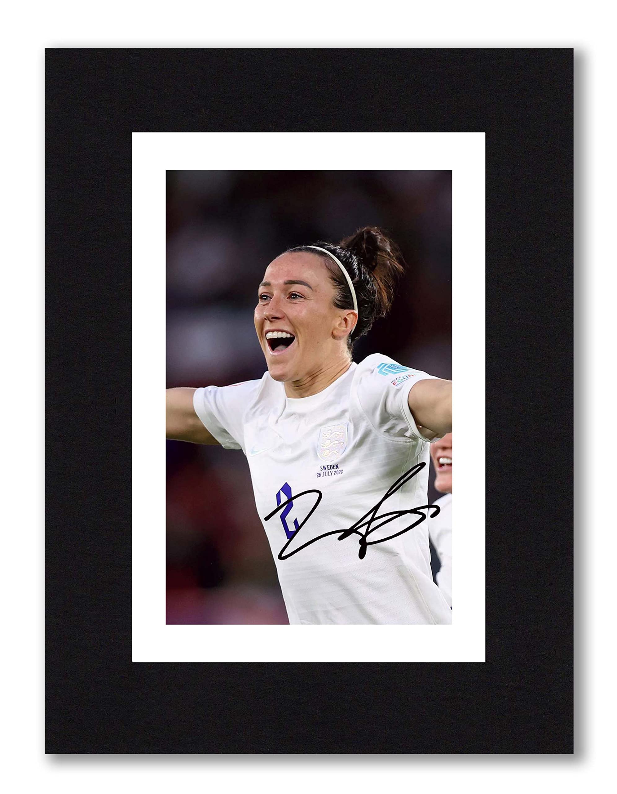 Lucy Bronze - England Women's Euro 2022 Winner, Lionesses Signed 8x6 Inch Mounted Photo Print Pre Printed Signature - Football Autograph Memorabilia, Ready To Be Framed, 8 x 6 Inch - 203.2 x 152.4 mm
