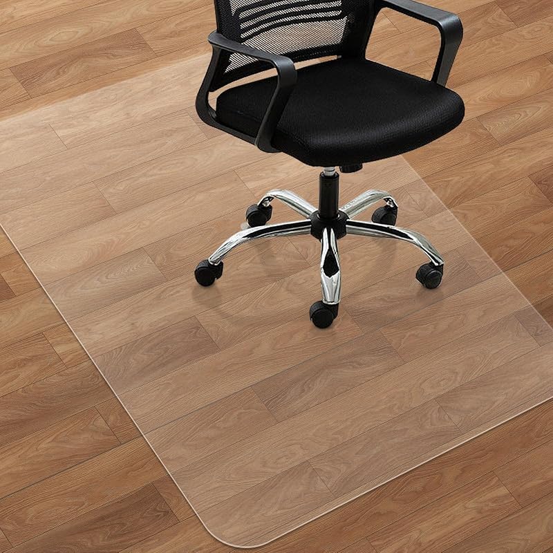 SHAREWIN Office Chair Mat for Hard Wood Floors 120x75 cm Anti-Slip