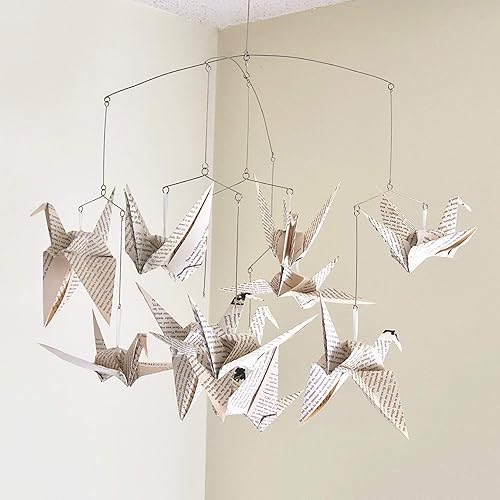 Amazoncom Book Page Origami Bird Crane Mobile Handmade