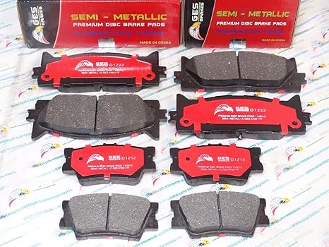 Amazon.com: GES PARTS 2 Front & Rear Brake Pads ES300H ES350 ...