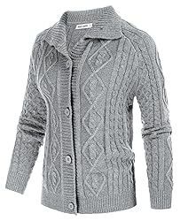GRACE KARIN Button Down Oersized Cable Knit