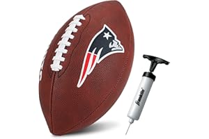 Franklin Sports NFL New England Patriots Football - Youth Junior Size Football for Kids - Official NFL Team Logo + Colors Youth Ball - Kids Fan Shop Ball