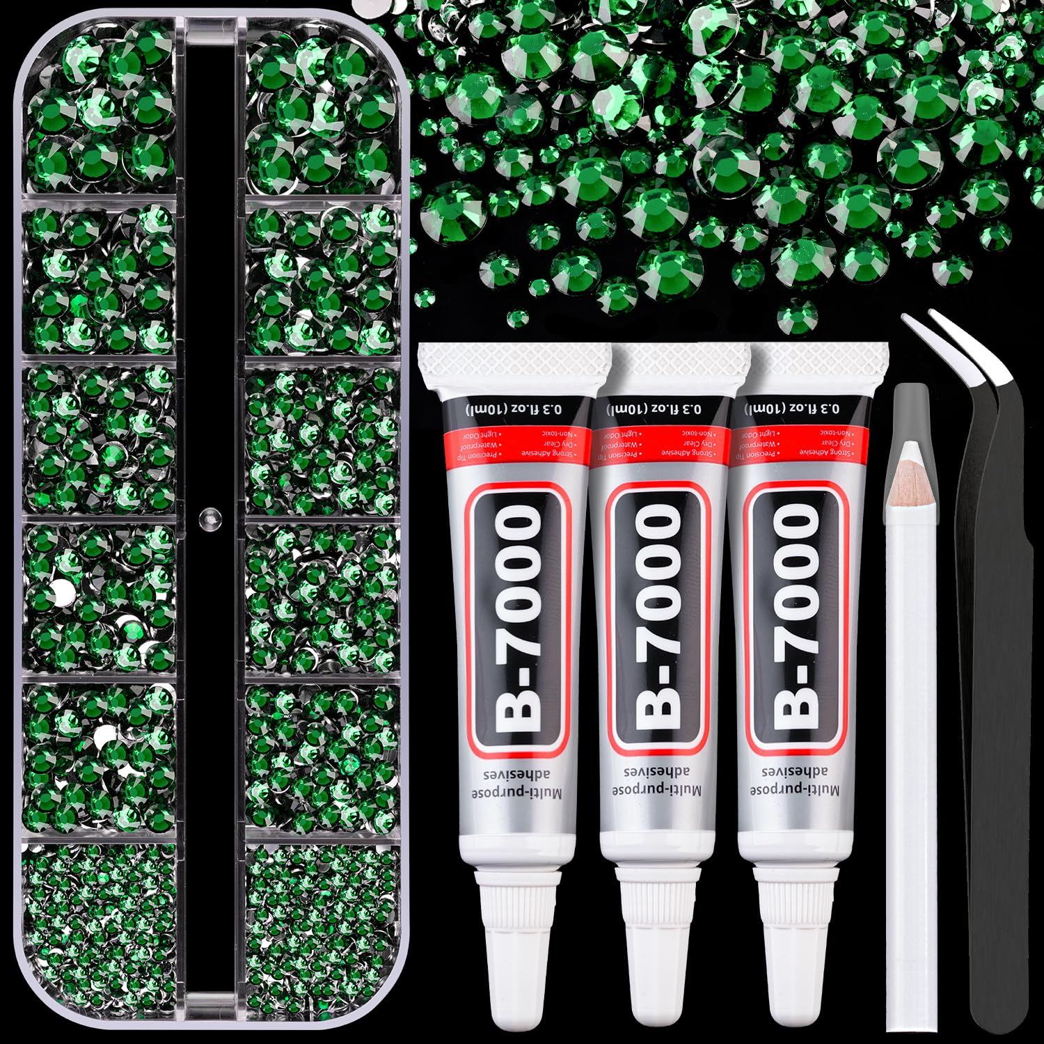 Resin Rhinestones for Crafting with B7000 Jewelry