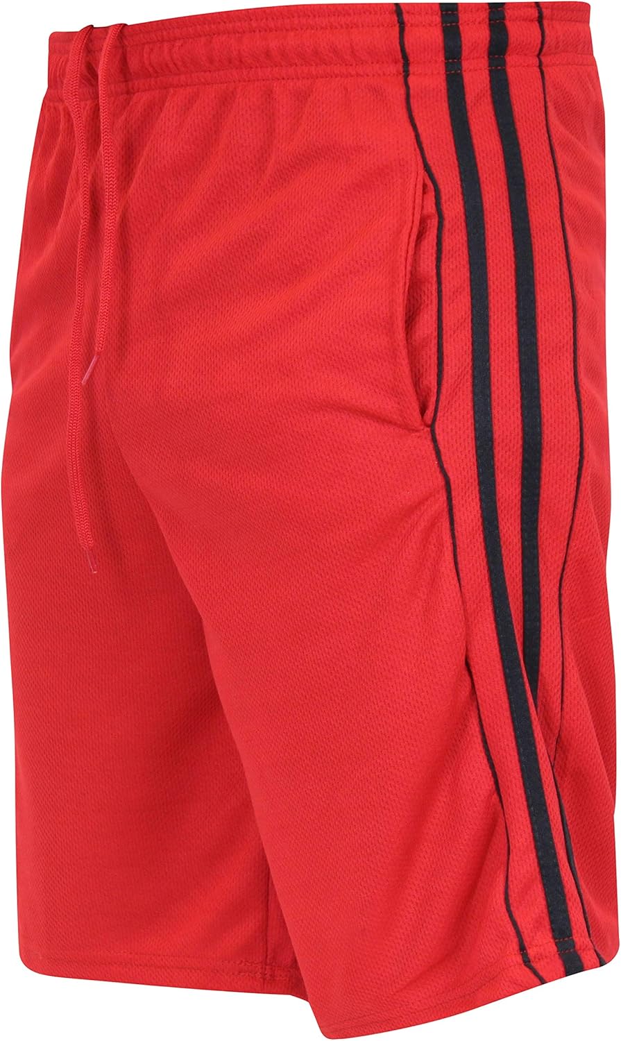 Real Essentials Men's Active Athletic Performance Shorts with Pockets - 5 Pack at  Men’s Clothing store