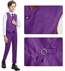 Boys Suits Slim Fit Toddler Kids Purple Suits for