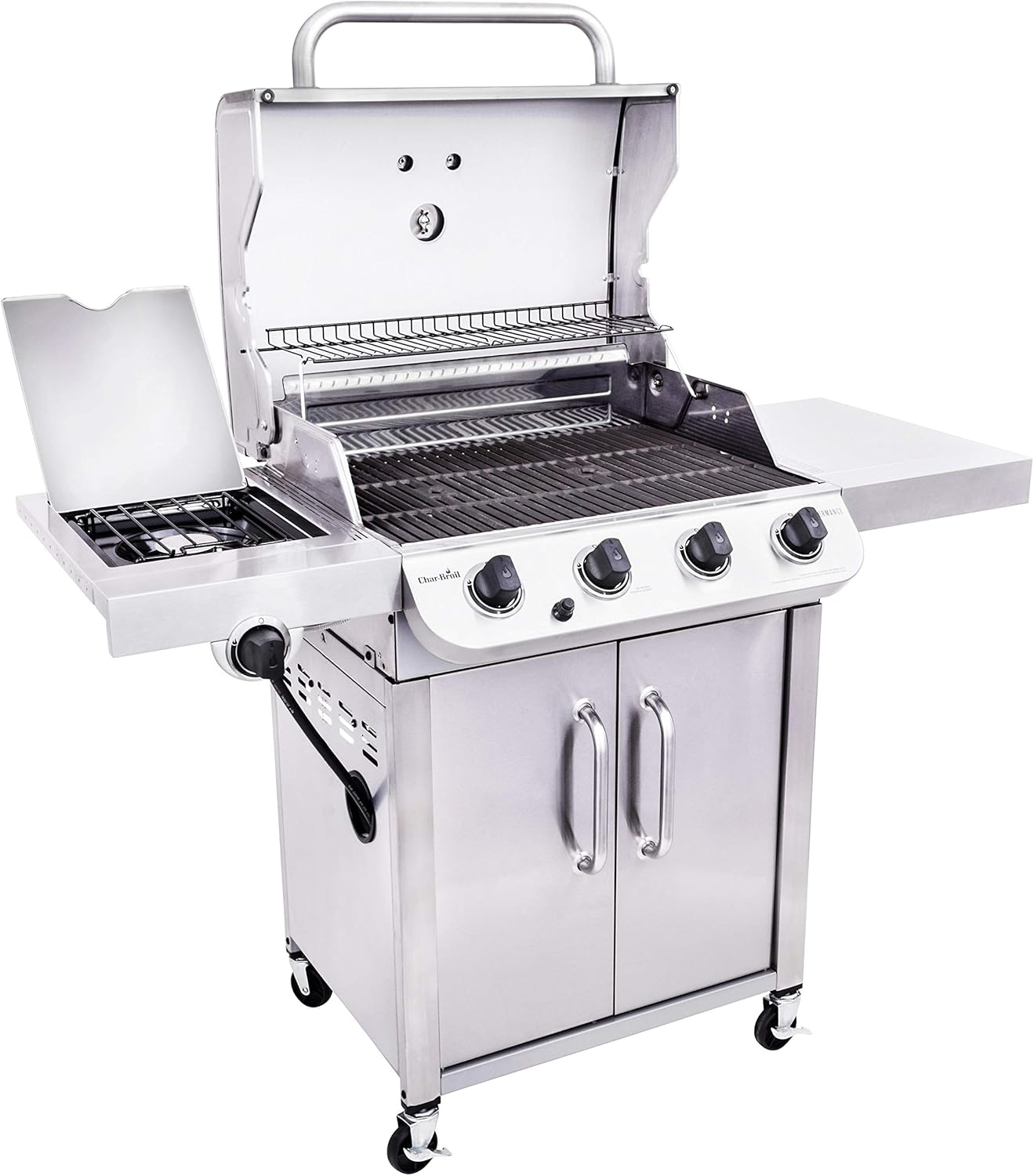 review Char-Broil 463375919 Performance Stainless Steel 4-Burner Cabinet Style Liquid Propane Gas Grill