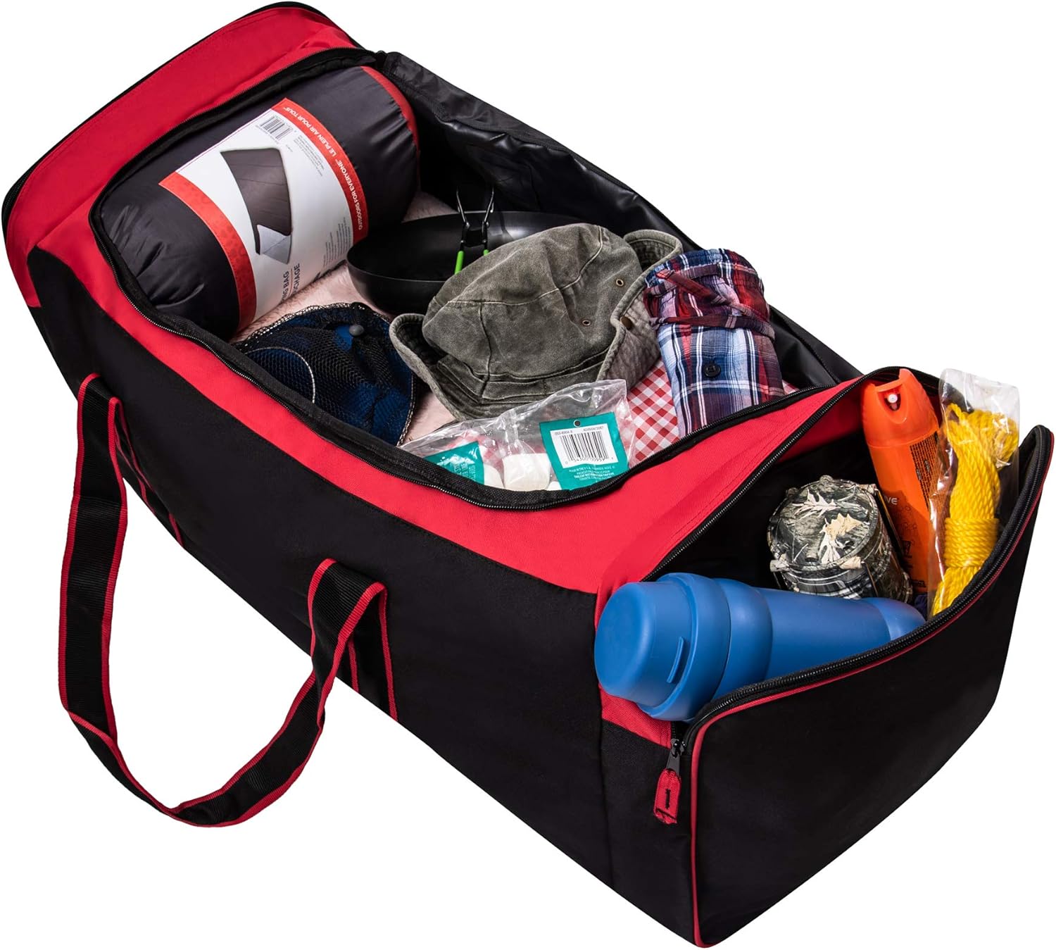  | Jetstream 36 Inch 3-Pocket Hockey Equipment Duffle Bag (Red) | Sports Duffels