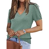 Arach&Cloz Women's Wool Blend Spring Summer Lightweight Business Casual Sweater Tops 2026