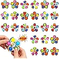 SoulLife 24 Pack Press Bubble Fidget Spinners Toys, Pop Sensory Popper Fidget Spinners Toys Bulk, Birthday Return Gifts Party Favors Student Gift Classroom Prize Stocking Stuffersfor Kids