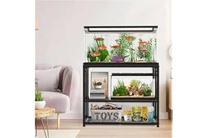 ZSLTLDU 40 Gallon Tank Stand, Fish Tank Stand, Adjustable Aquarium Stand, Heavy Duty Metal Reptile Tank Stand Terrarium Stand for Home Office, 660LBS Capacity, 36.5" x 18.5" x 29.5"