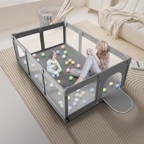 Amazon.com : Large Baby Playpen for Toddlers, Playpen 74×50, Large ...