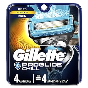 Gillette ProGlide Chill Men’s Razor Blades, 4 Blade Refills