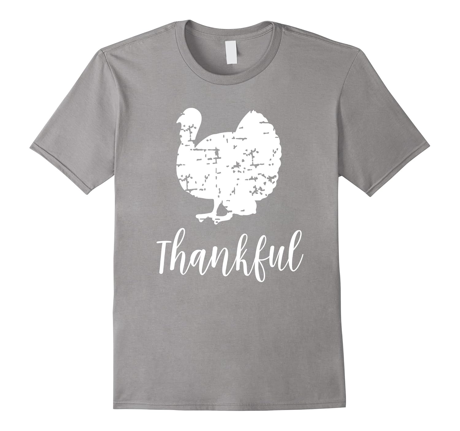 Thanksgiving Shirt, Distressed Turkey Thankful T-Shirt-ANZ