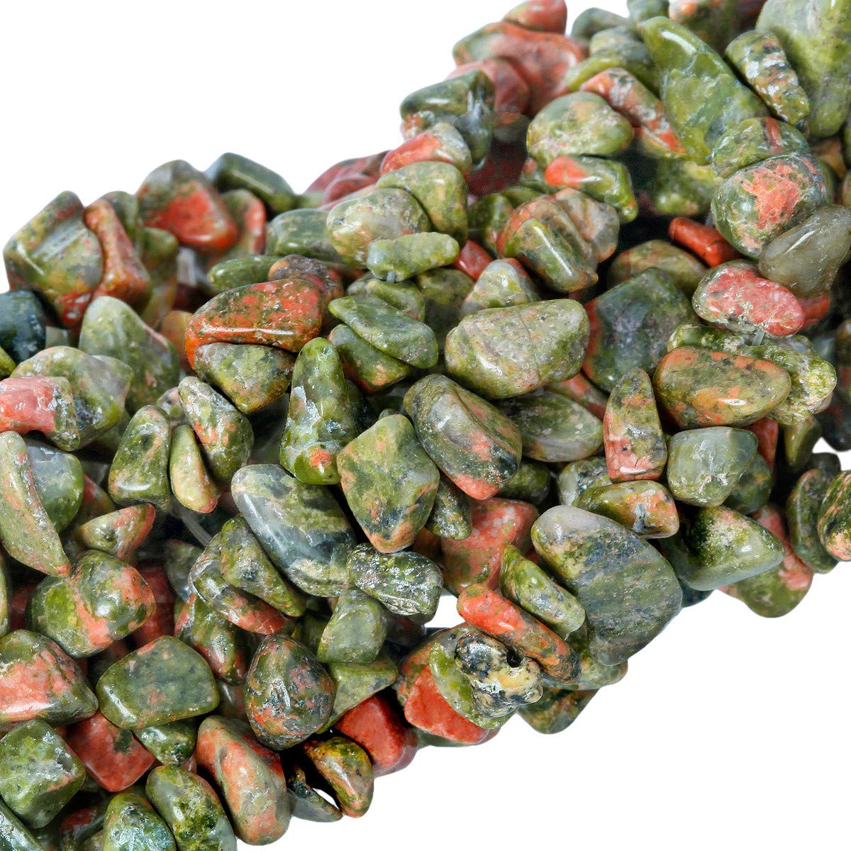 KYEYGWO Irregular Tumbled Chip Beads Strands 5-8mm Drilled Semi Precious Stones for Jewellery Making DIY Art Craft